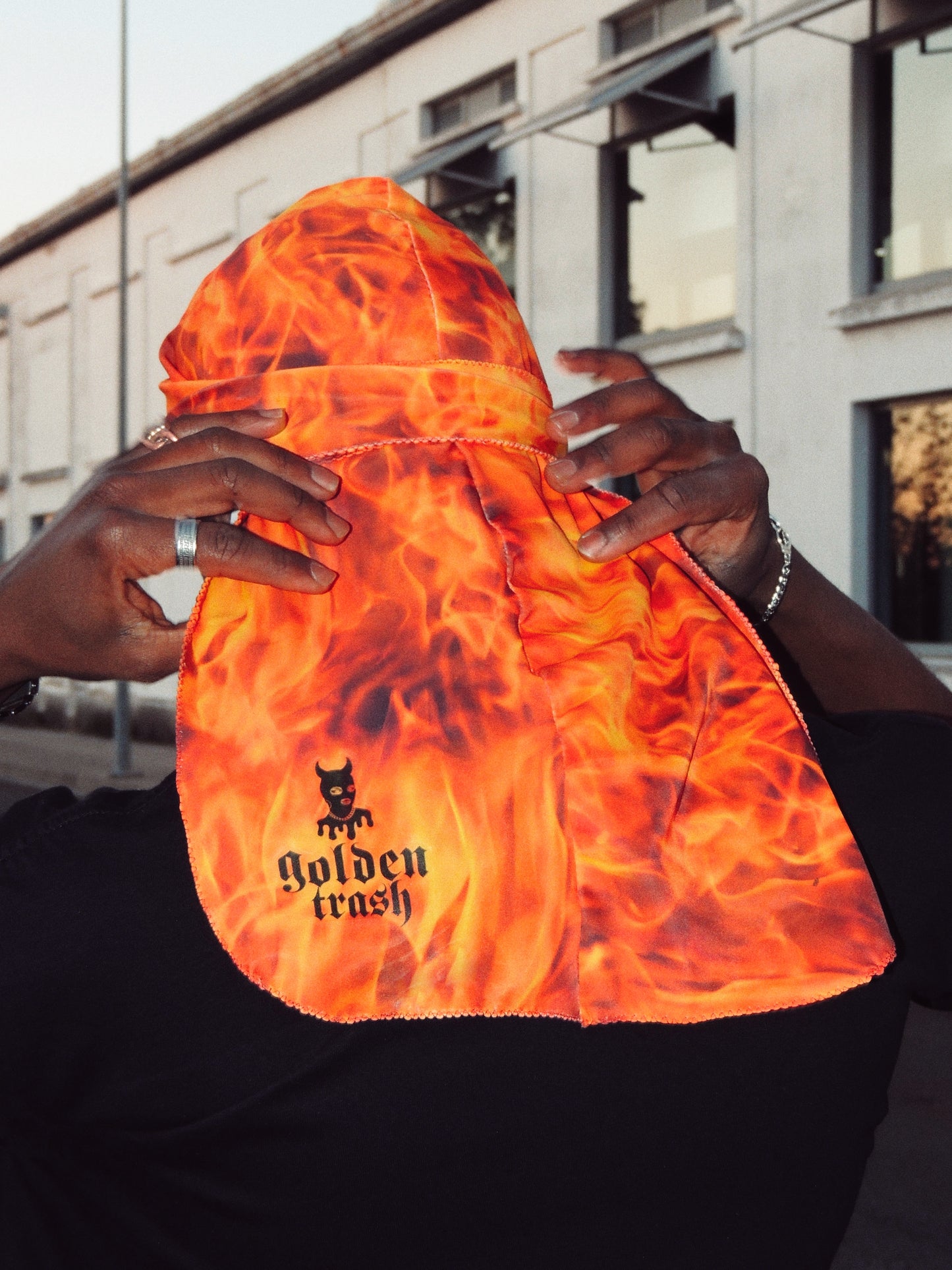 Fire print durag